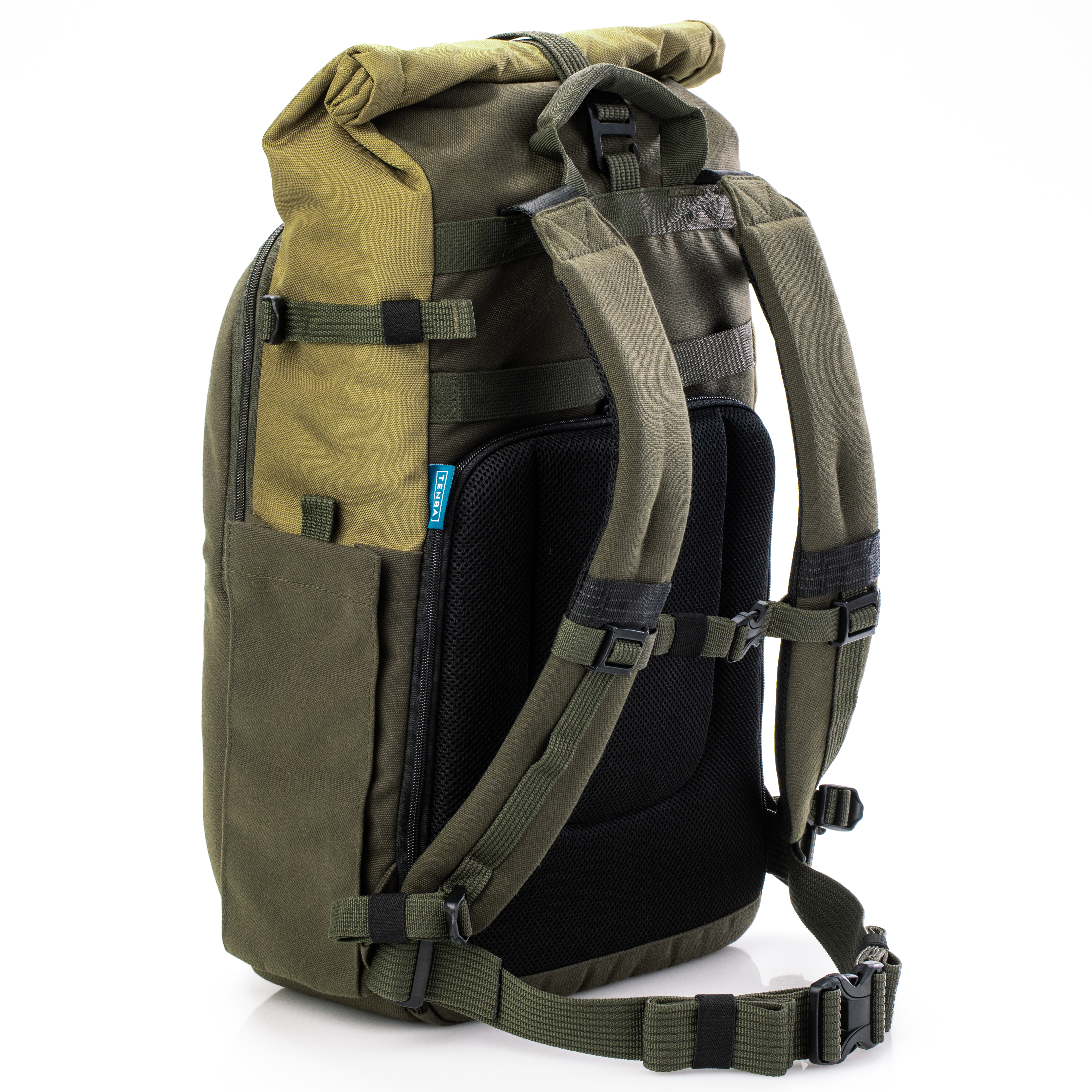 Tenba Fulton v2 14L Camera Backpack for Mirrorless & DSLR – Tan/Olive Weather-Resistant Rolltop Bag