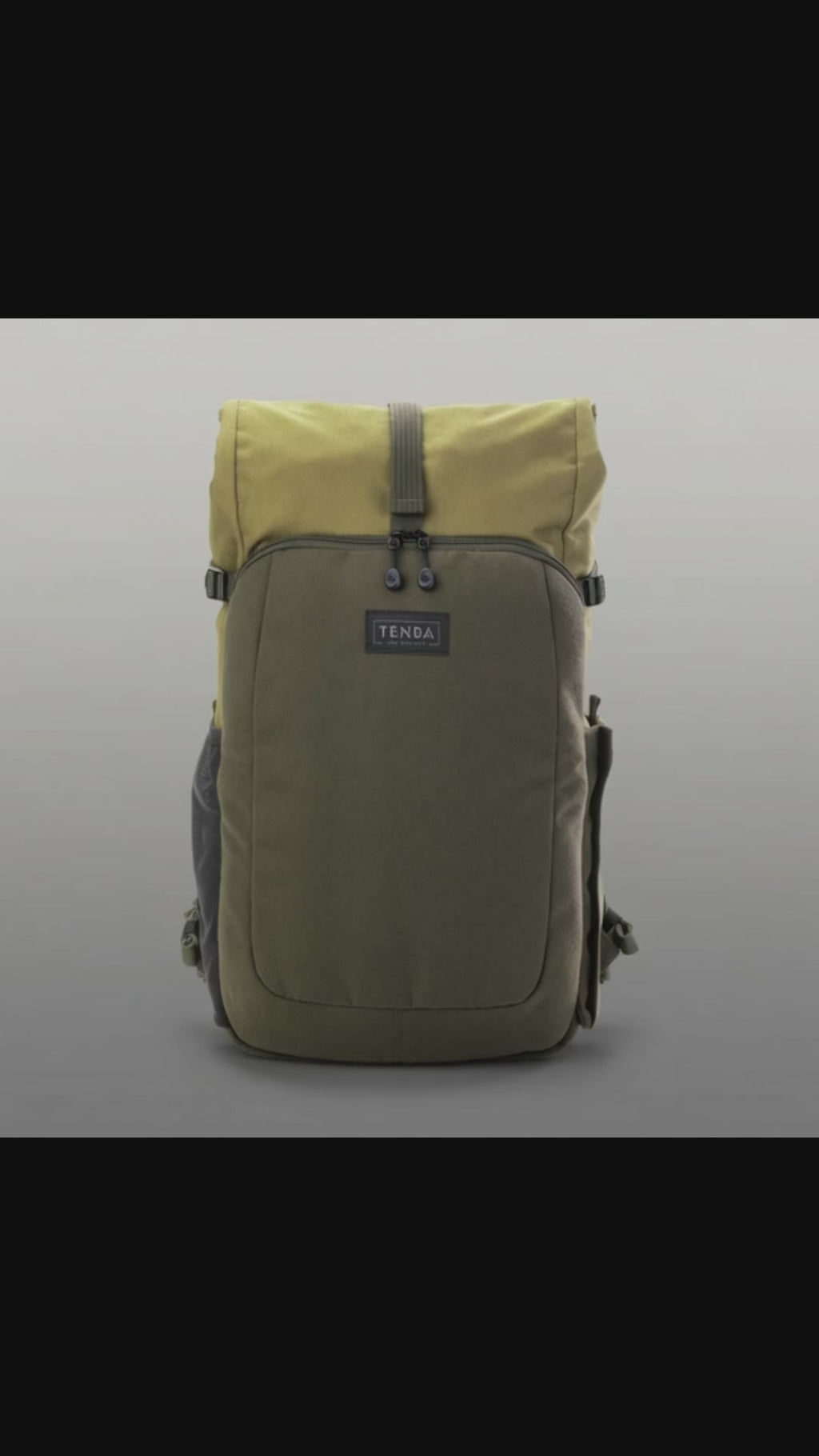 Tenba Fulton v2 14L Camera Backpack for Mirrorless & DSLR – Tan/Olive Weather-Resistant Rolltop Bag
